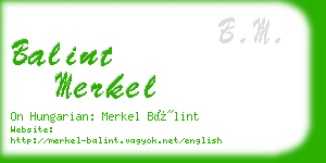 balint merkel business card